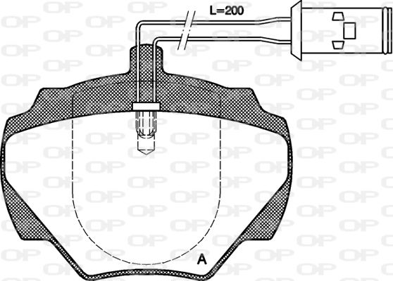 OPEN PARTS Piduriklotsi komplekt,ketaspidur BPA0222.01